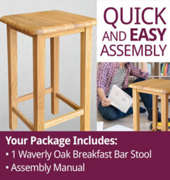 Hallowood Furniture Waverly Oak Breakfast Bar Stool - thumbnail 7