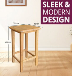 Hallowood Furniture Waverly Oak Breakfast Bar Stool - thumbnail 3