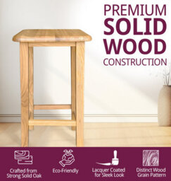Hallowood Furniture Waverly Oak Breakfast Bar Stool - thumbnail 4