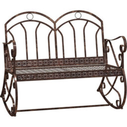 Garden Bench Metal Rocking 2 Seater Outdoor Patio Swing Chair Seat - thumbnail 1