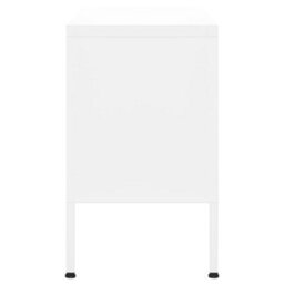 Berkfield Tv Cabinet White 105X35X50 Cm Steel - thumbnail 4