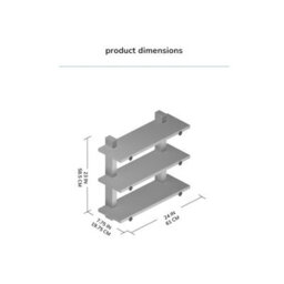 MH London Oliver Solid Wood Wall Shelf Living Bedroom Kitchen Wall Mounted Tired Shelves In Black - thumbnail 7