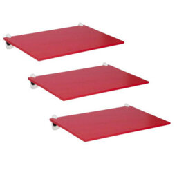 Urbn-Living Orange - 3-Pcs Modern Slimline Floating Shelves With Screws & Shelf Clip - thumbnail 2