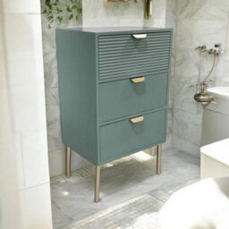 Minster 3 Drawers Chest Of Drawers - Wood - L30 X W40 X H75 Cm - Green - thumbnail 4