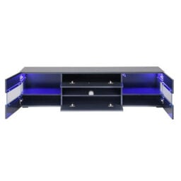 Furniture in Fashion Kirsten High Gloss Tv Stand In Grey With Led Lighting - thumbnail 9