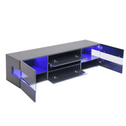 Furniture in Fashion Kirsten High Gloss Tv Stand In Grey With Led Lighting - thumbnail 8