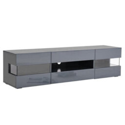 Furniture in Fashion Kirsten High Gloss Tv Stand In Grey With Led Lighting - thumbnail 5
