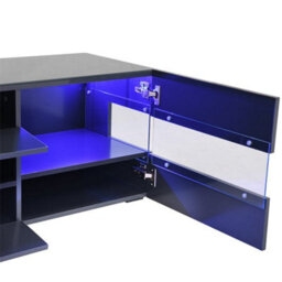 Furniture in Fashion Kirsten High Gloss Tv Stand In Grey With Led Lighting - thumbnail 4