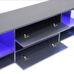 Furniture in Fashion Kirsten High Gloss Tv Stand In Grey With Led Lighting - thumbnail 3
