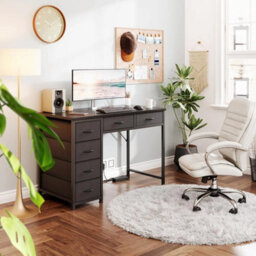 100X48 Cm Desk, Small Computer Desk With 6 Fabric Drawers - thumbnail 4
