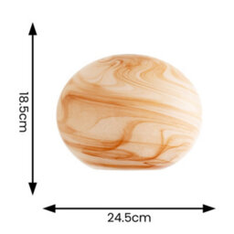 Valuelights Sookie Alabaster Marble Effect Glass Easy Fit Lamp Shade (D)24.5Cm - thumbnail 5