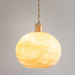 Valuelights Sookie Alabaster Marble Effect Glass Easy Fit Lamp Shade (D)24.5Cm - thumbnail 3