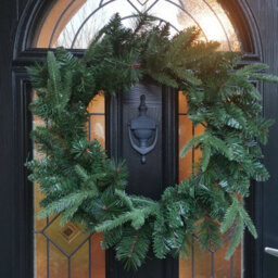 Samuel Alexander 50Cm Hanging Artificial Green Norfolk Pine Christmas Wreath With Pe & Pvc Tips - thumbnail 1