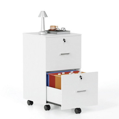 Modern 2 Drawer Locking File Cabinet Mobile Filing Cabinet For A4 And Letter - image 1