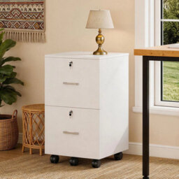 Modern 2 Drawer Locking File Cabinet Mobile Filing Cabinet For A4 And Letter - thumbnail 3
