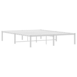 Berkfield Metal Bed Frame Without Mattress White 135X190Cm - thumbnail 7