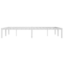 Berkfield Metal Bed Frame Without Mattress White 135X190Cm - thumbnail 6