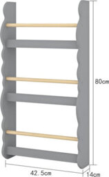 Xample Kids Bookcase Wall Shelf  3 Tier Wooden Bookshelf Storage Display Rack, Children Book Organizer For Kids Room - thumbnail 3