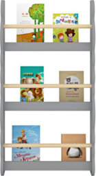 Xample Kids Bookcase Wall Shelf  3 Tier Wooden Bookshelf Storage Display Rack, Children Book Organizer For Kids Room - thumbnail 2