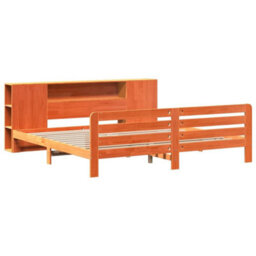 Berkfield Bed Frame Without Mattress Wax Brown 180X200 Cm Super King Solid Wood Pine - thumbnail 3