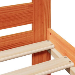 Berkfield Bed Frame Without Mattress Wax Brown 180X200 Cm Super King Solid Wood Pine - thumbnail 9