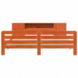 Berkfield Bed Frame Without Mattress Wax Brown 180X200 Cm Super King Solid Wood Pine - thumbnail 4