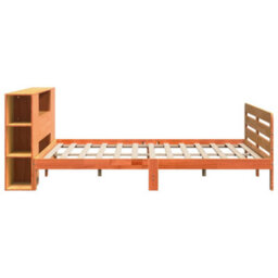 Berkfield Bed Frame Without Mattress Wax Brown 180X200 Cm Super King Solid Wood Pine - thumbnail 7