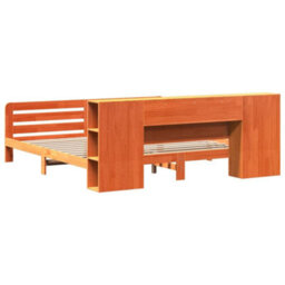 Berkfield Bed Frame Without Mattress Wax Brown 180X200 Cm Super King Solid Wood Pine - thumbnail 8