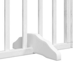 Walplus White Dog Gate With Door Foldable 6 Panels 300 Cm Poplar Wood - thumbnail 9