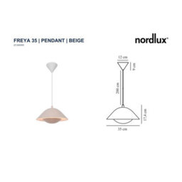 Nordlux Freya Metal Pendant Light Anti Glare Brown,mains - thumbnail 5