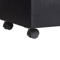 Wyld And Coco Luxecasa Black Bathroom Cabinet On Wheels With Two Drawers - 80 X 30 X 38 Cm - thumbnail 9
