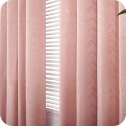 Deconovo Foil Printed Thermal Curtains 66 X 72 Inch Coral Pink 2 Panels Super Soft Ring Top Blackout Curtains For Bedroom - thumbnail 7