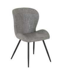 Seconique Quebec Dining Chairs X 4 In Grey Faux Leather Finish - thumbnail 4