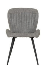 Seconique Quebec Dining Chairs X 4 In Grey Faux Leather Finish - thumbnail 5