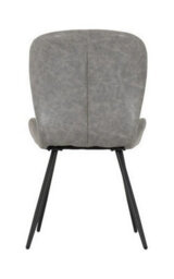 Seconique Quebec Dining Chairs X 4 In Grey Faux Leather Finish - thumbnail 6