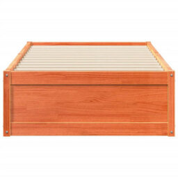 Berkfield Bed Frame Without Mattress Wax Brown 90X190 Cm Single Solid Wood Pine - thumbnail 4