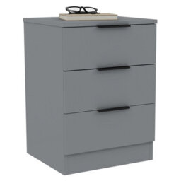 Lassic Vida Designs Trega Grey 3 Drawer Bedside Chest Ideal For Bedroom & Guest Room, (H) 500 X (W) 390 X (D) 280 mm - thumbnail 9