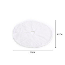 Darphe 122Cm Diameter White Plush Christmas Tree Skirt, Christmas Holiday Decoration. - thumbnail 9