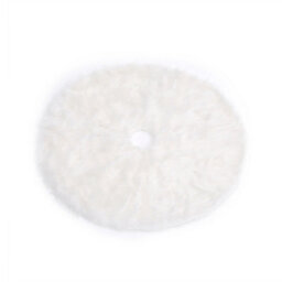 Darphe 122Cm Diameter White Plush Christmas Tree Skirt, Christmas Holiday Decoration. - thumbnail 5