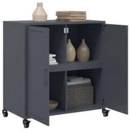 Berkfield Sideboard Anthracite 68.5X39X72 Cm Steel - thumbnail 5