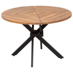 Beliani Garden Dining Table Lissone 110 Cm 110 Cm Acacia Wood Brown - thumbnail 4