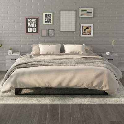 Berkfield Bedside Cabinets 2 Pcs Grey Sonoma 40X35X47.5 Cm - image 1