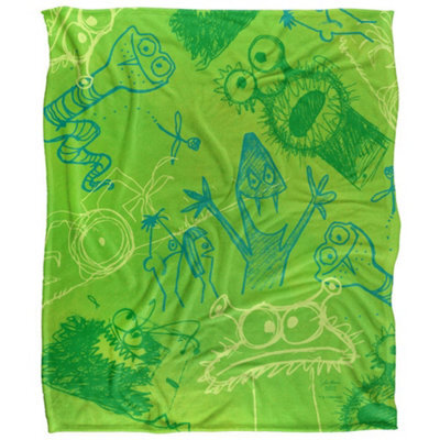 Jim Henson Signature Collection Green Monsters Silky Supersoft Blanket Green (One Size) - image 1
