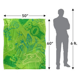 Jim Henson Signature Collection Green Monsters Silky Supersoft Blanket Green (One Size) - thumbnail 5