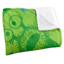 Jim Henson Signature Collection Green Monsters Silky Supersoft Blanket Green (One Size) - thumbnail 3