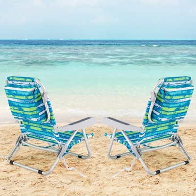 Gainoom Outdoor Folding Backpack Beach Chair Aluminum Lay Flat Camping Chair - image 1