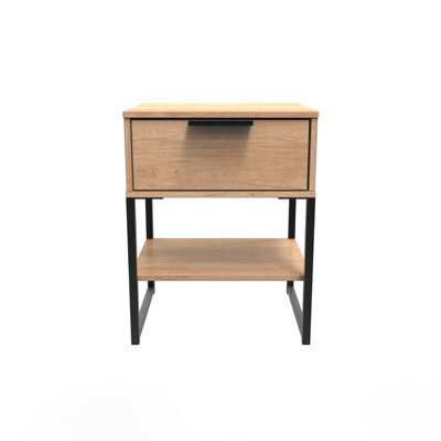 Tamworth Single 1 Drawer Bedside Cabinet In Nebraska Oak (Ready Assembled) - image 1