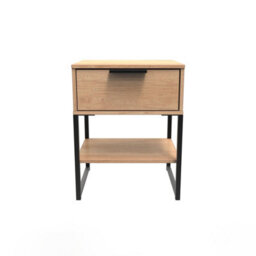 Tamworth Single 1 Drawer Bedside Cabinet In Nebraska Oak (Ready Assembled) - thumbnail 1