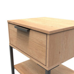 Tamworth Single 1 Drawer Bedside Cabinet In Nebraska Oak (Ready Assembled) - thumbnail 4