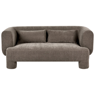 Beliani Sofa 3 Seater Hogbo Fabric Brown - image 1